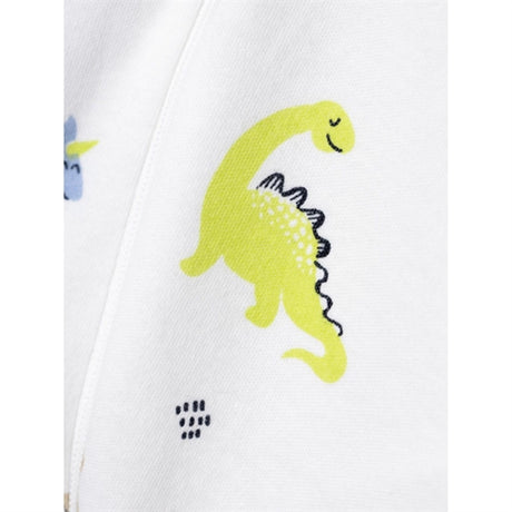 Name it Bright White Wild Lime Dino Natdragt med Lynlås Noos 2