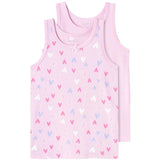 Name it Pink Lavender Heart Tank Top 2-pak Noos