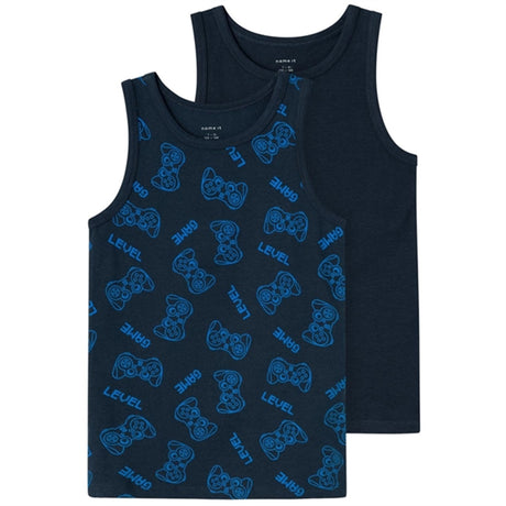 Name it Dark Sapphire Gamer Tank Top 2-pak Noos