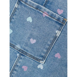 Name it Medium Blue Denim Hearts Rosa Denim Kjole 2