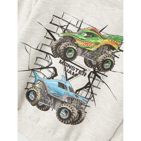 Name it Light Grey Melange Faustin Monster Jam Sweatshirt 2