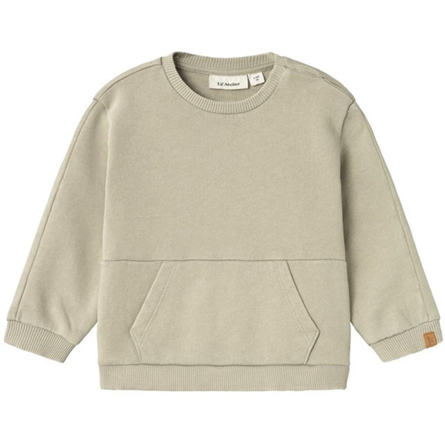 Lil'Atelier Moss Gray Nalf Folo Sweatshirt