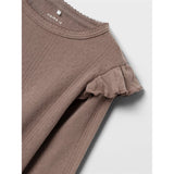 Name it Deep Taupe Ninna Slim Bluse 2