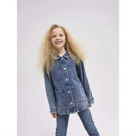 Name it Medium Blue Denim Hearts Kathy Denim cowboyjakke 2