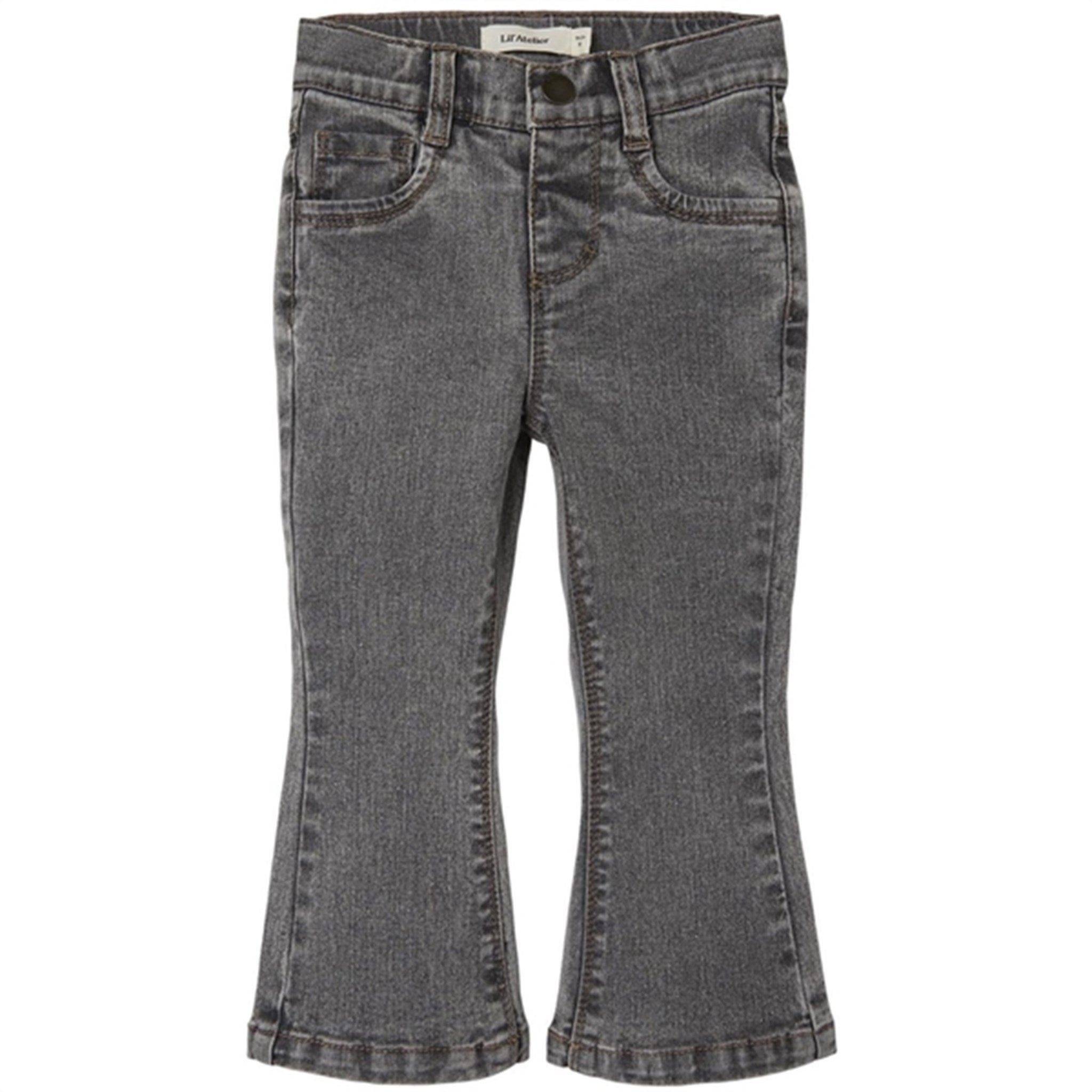 Lil'Atelier Light Grey Denim Salli Slim Boot Jeans