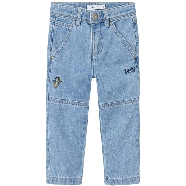 Name it Light Blue Denim Dinosaur Silas Tapered Jeans