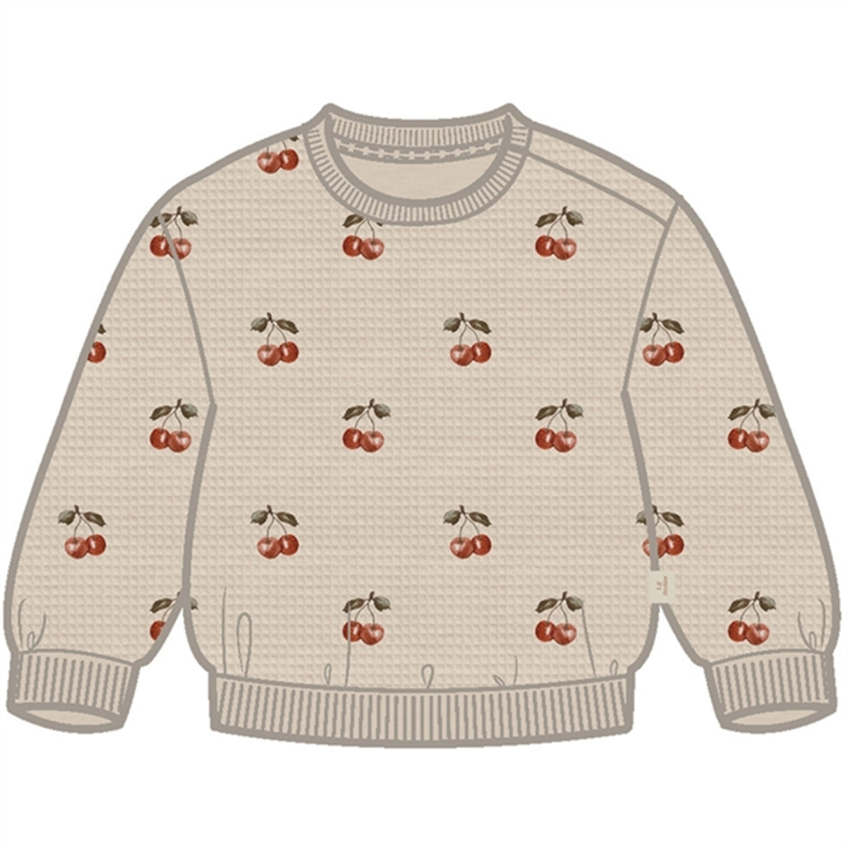 Lil'Atelier Whitecap Gray Cherries Ronja Sweatshirt