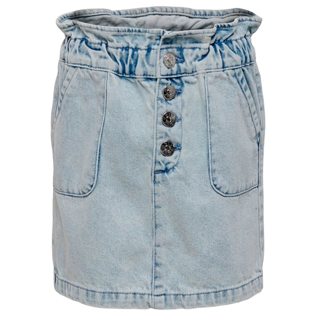 Kids ONLY Light Blue Denim Olina Frill Denim Nederdel