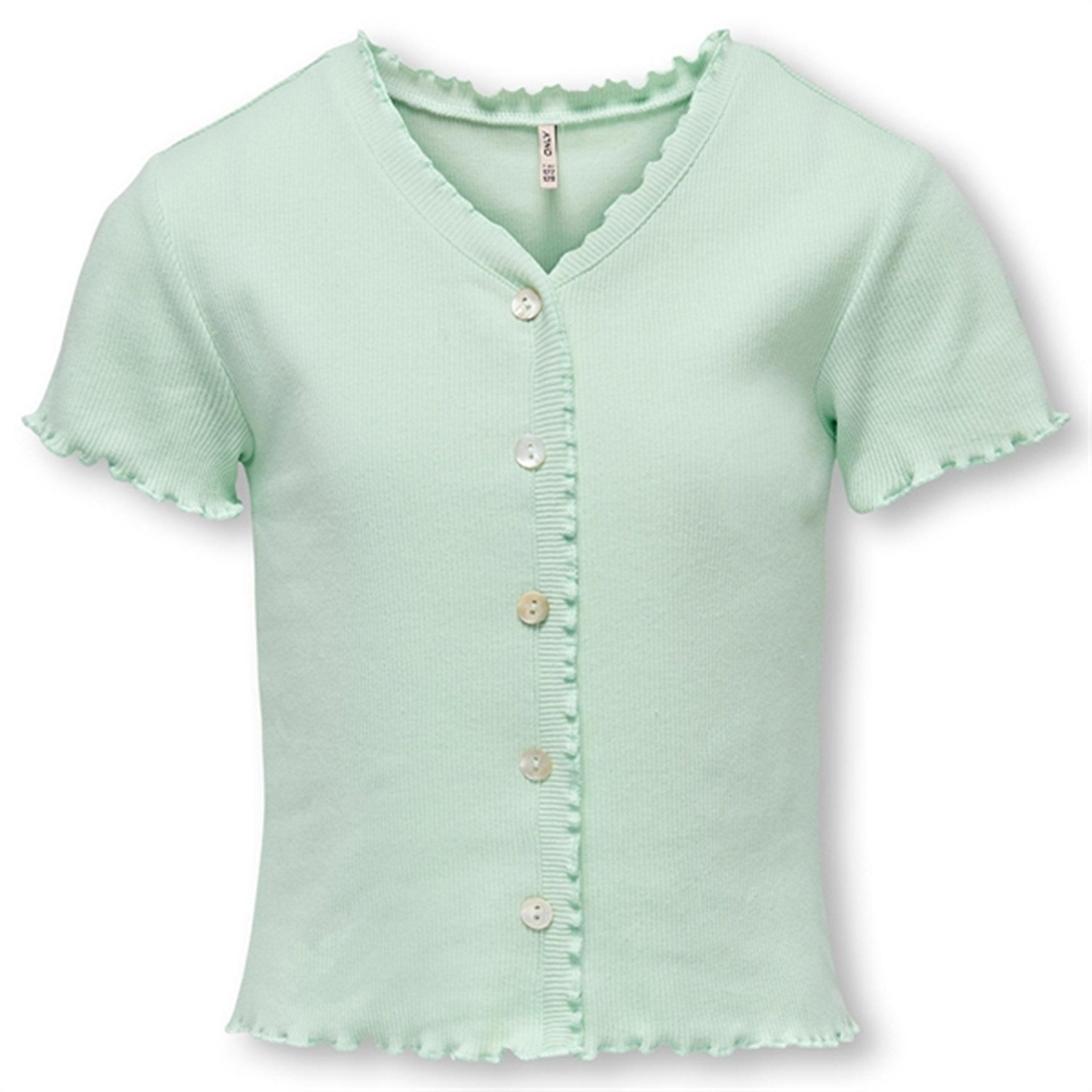 Kids ONLY Mist Green Laila Button Top