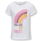 Kids ONLY Bright White Tulli Sunset T-Shirt