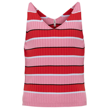 Kids ONLY Candy Pink Debbie Stripe Strik Top