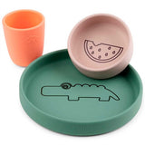 Done by Deer Silicone Dinner Set Croco Colour Mix 3