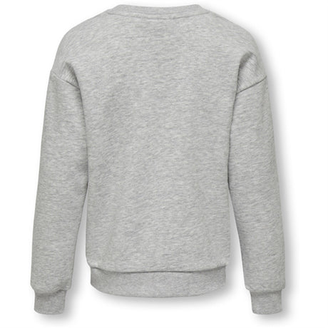 Kids ONLY Light Grey Melange Daisy O-Neck Sweatshirt 2