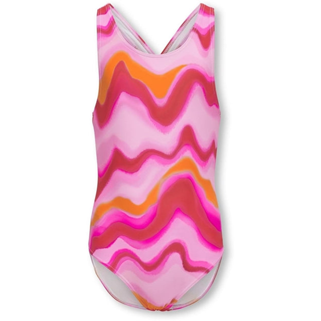 Kids ONLY Pink Lady / Heat Waves Laura Cross Back Badedragt