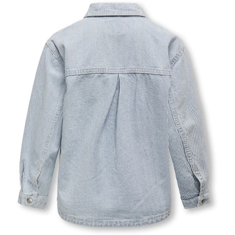 Kids ONLY Light Blue Denim Gina Stripe Jakke