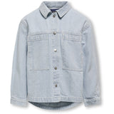 Kids ONLY Light Blue Denim Gina Stripe Jakke