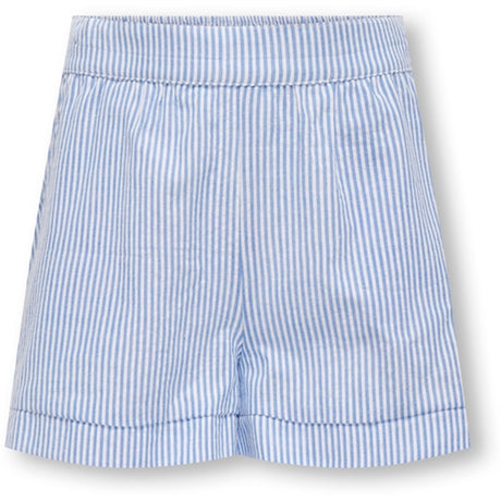 Kids ONLY Cloud Dancer / Clear Sky Milla Stripe Shorts