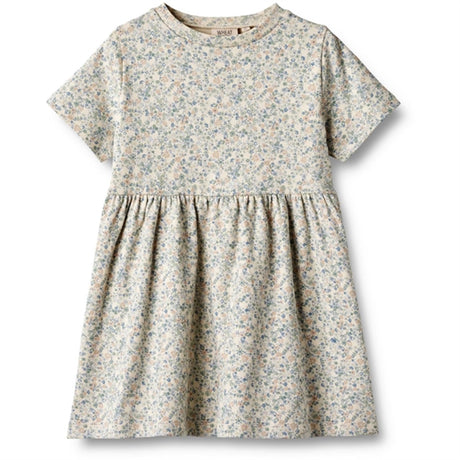 Wheat Sandshell Mini Flowers Jersey Kjole Anna