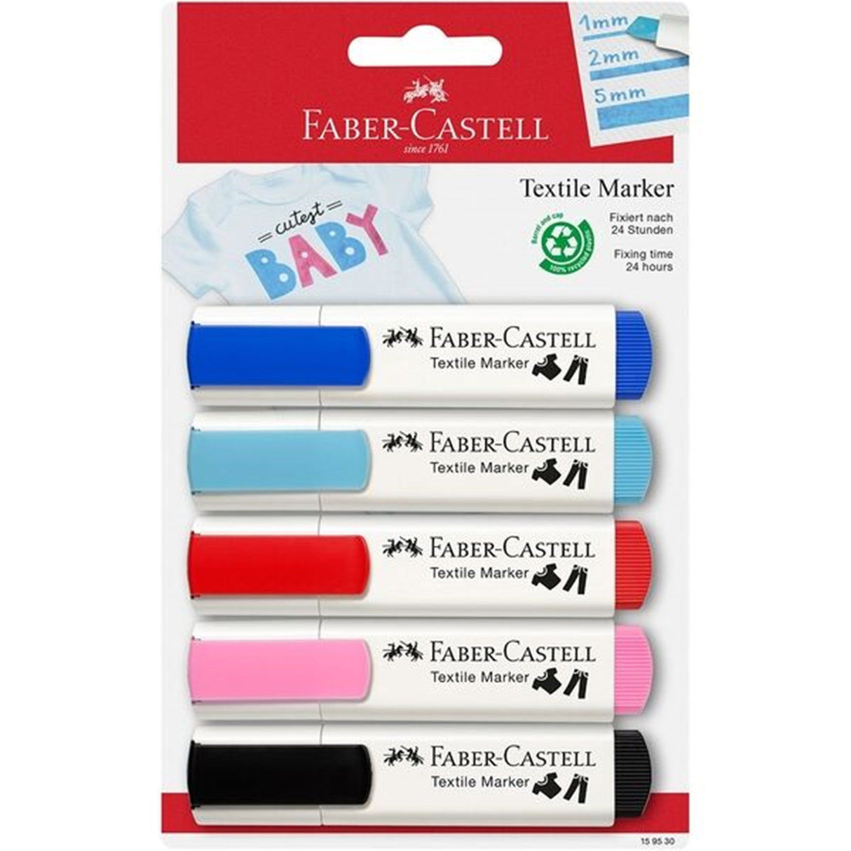 Faber Castell Baby-Party Tekstil Tusser 5-pak