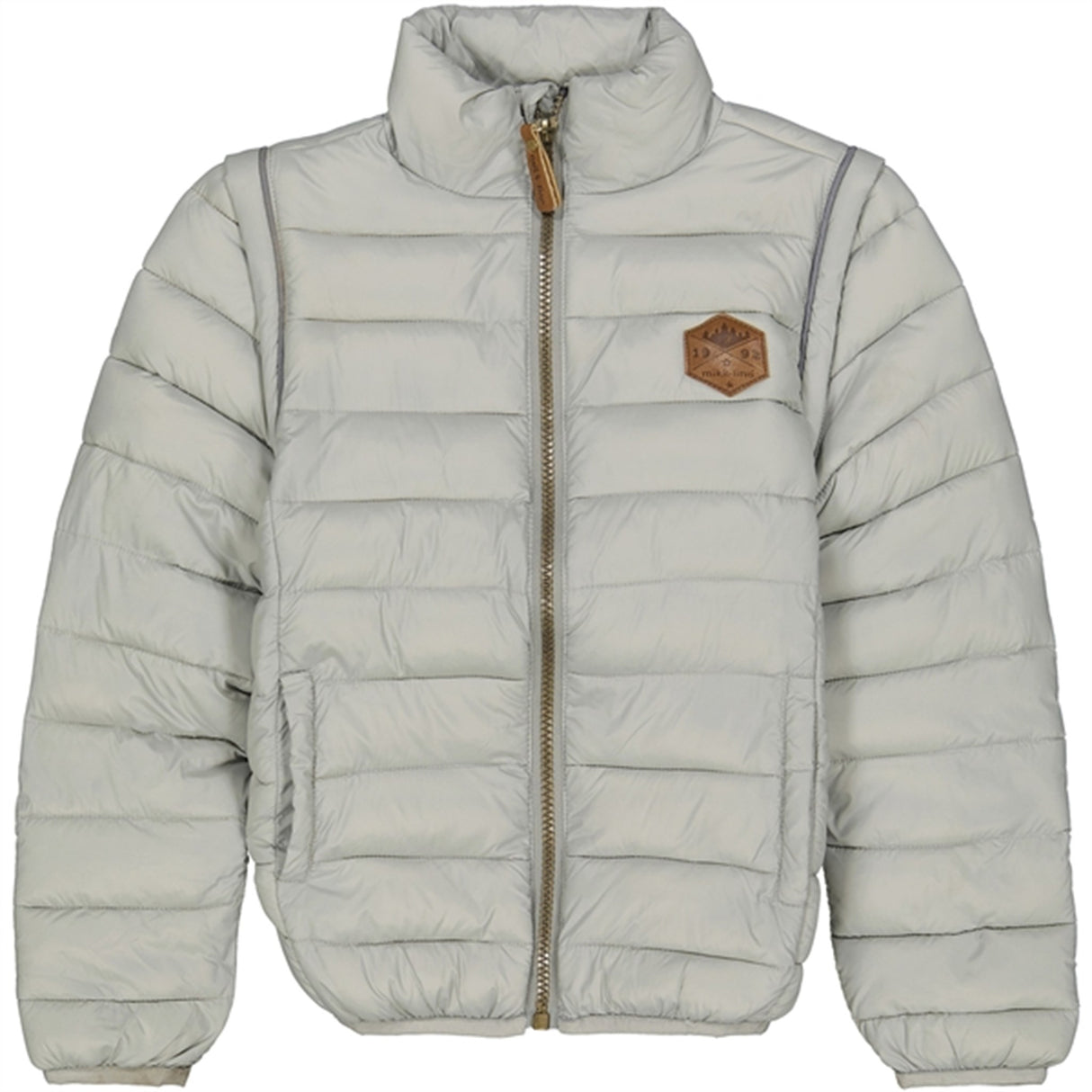 Mikk-Line Nylon puffer 2i1 Jakke Neutral Gray