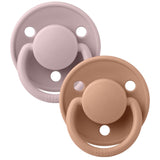 Bibs De Lux Silikone Sutter 2-pak Rund Pink Plum/Peach