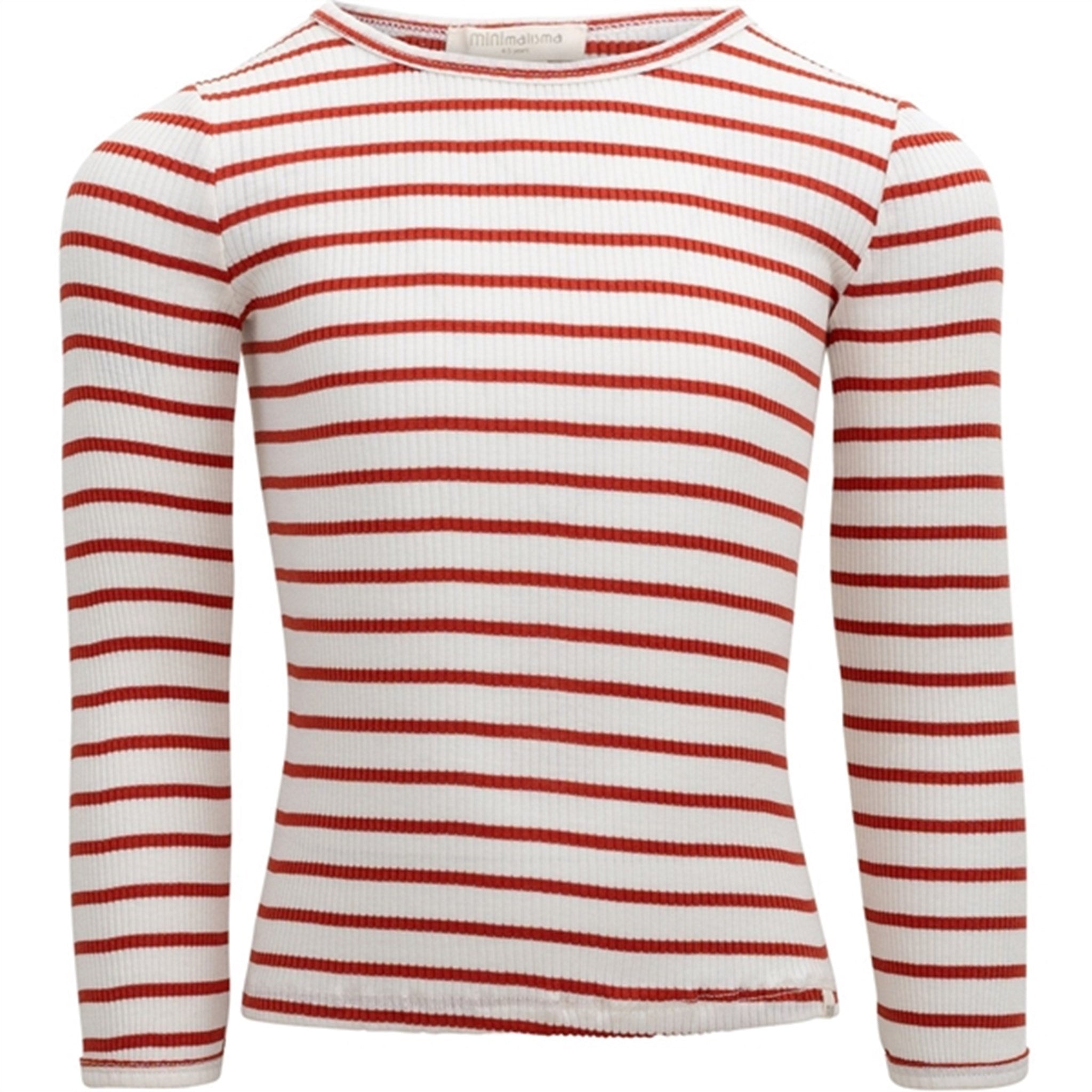 Minimalisma Bergen Bluse Poppy Red And Cream Stripes