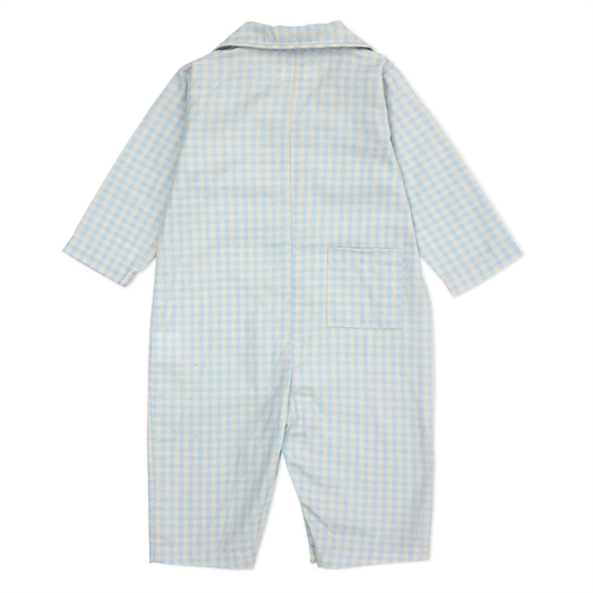 lalaby Blue Gingham Klassisk Natdragt 3