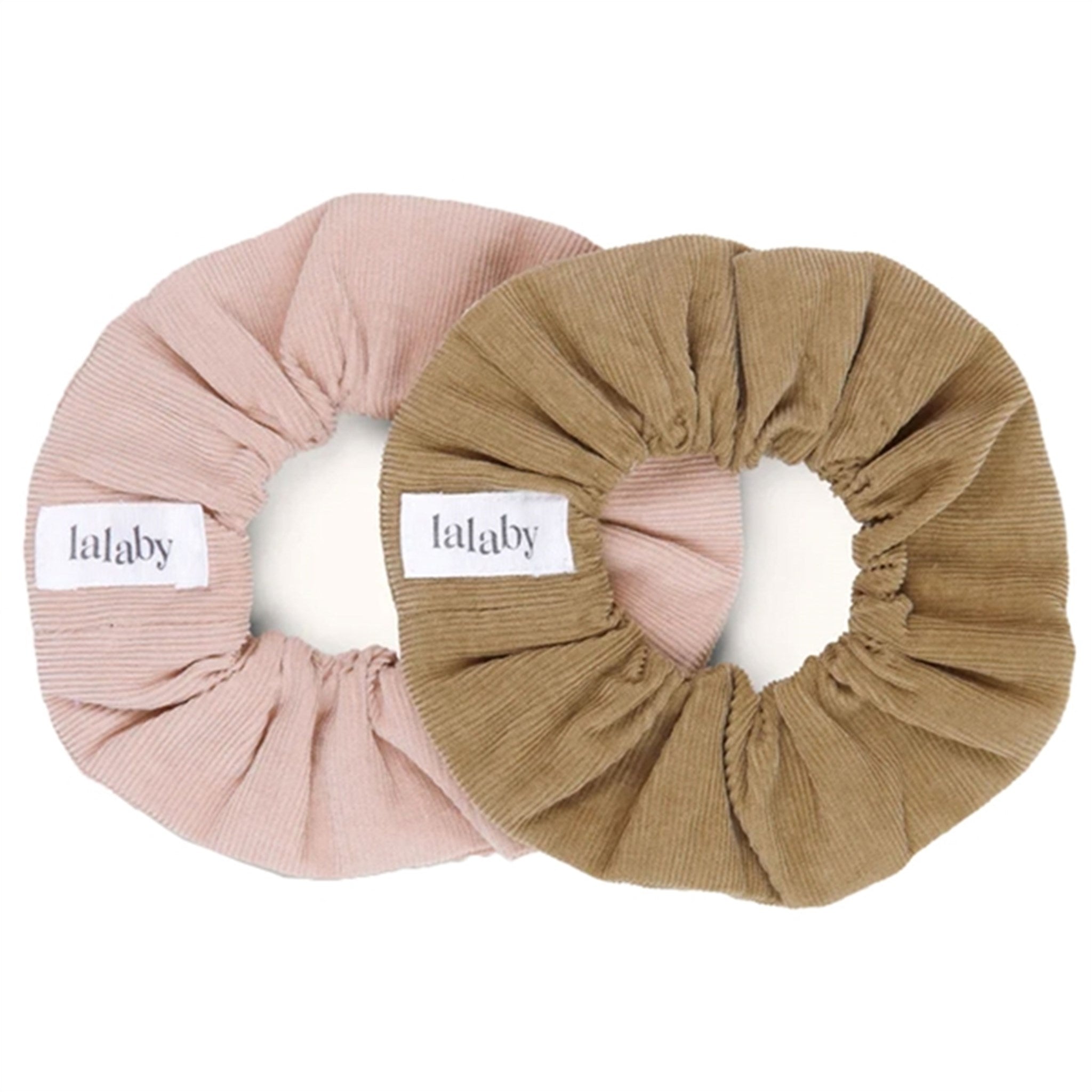 lalaby Beige Old Rose Scrunchie 2-pak