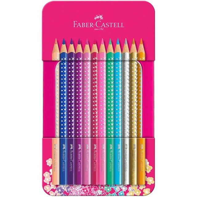 Faber Castell Sparkle Tinæske 12 Farveblyanter