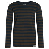 Mads Nørgaard Black Coffee/Sky Captain Midi Rib Tobino Bluse