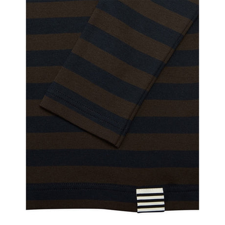 Mads Nørgaard Black Coffee/Sky Captain Midi Rib Tobino Bluse