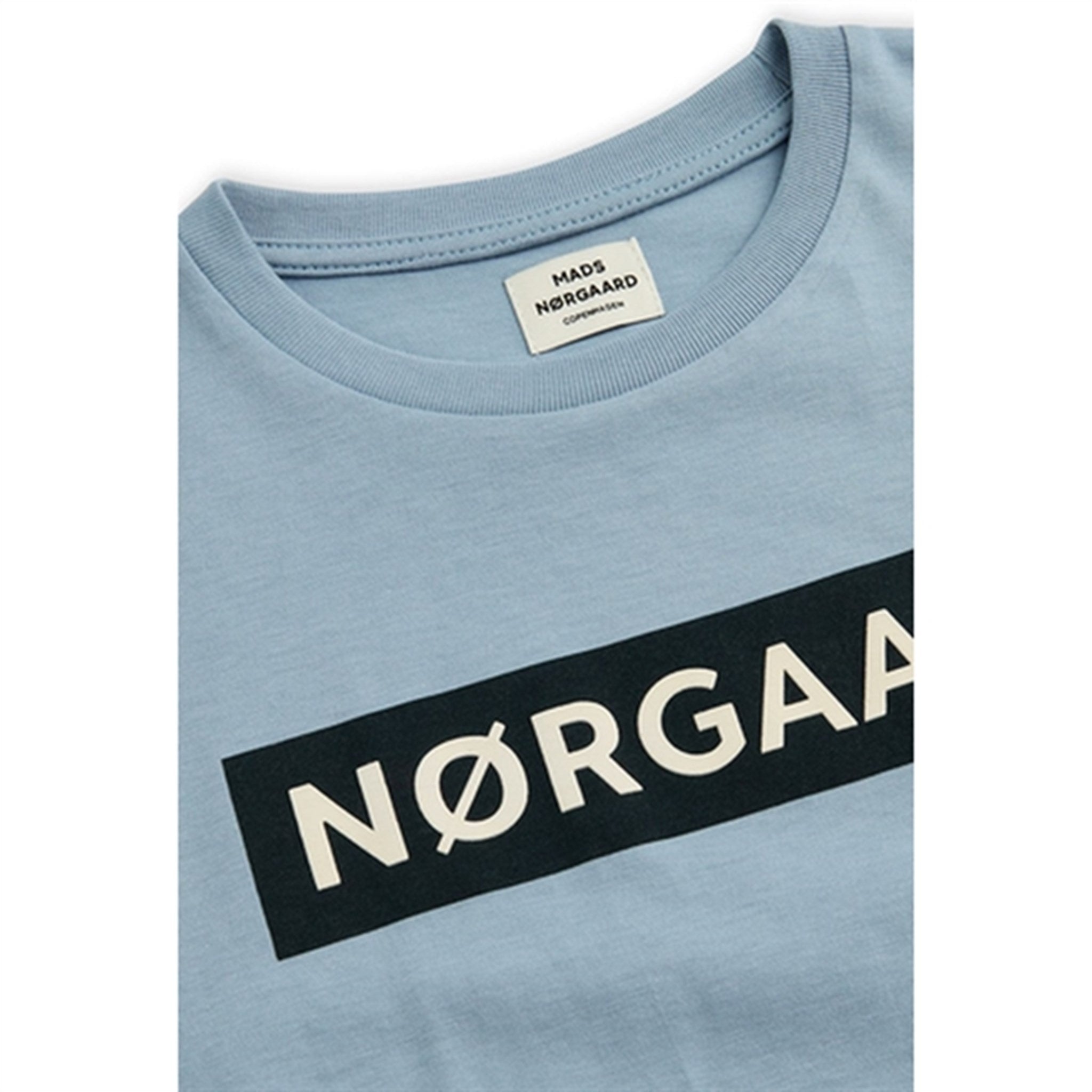 Mads Nørgaard Printed Tee Thorlino T-Shirt Faded Denim 2