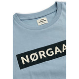 Mads Nørgaard Printed Tee Thorlino T-Shirt Faded Denim 2