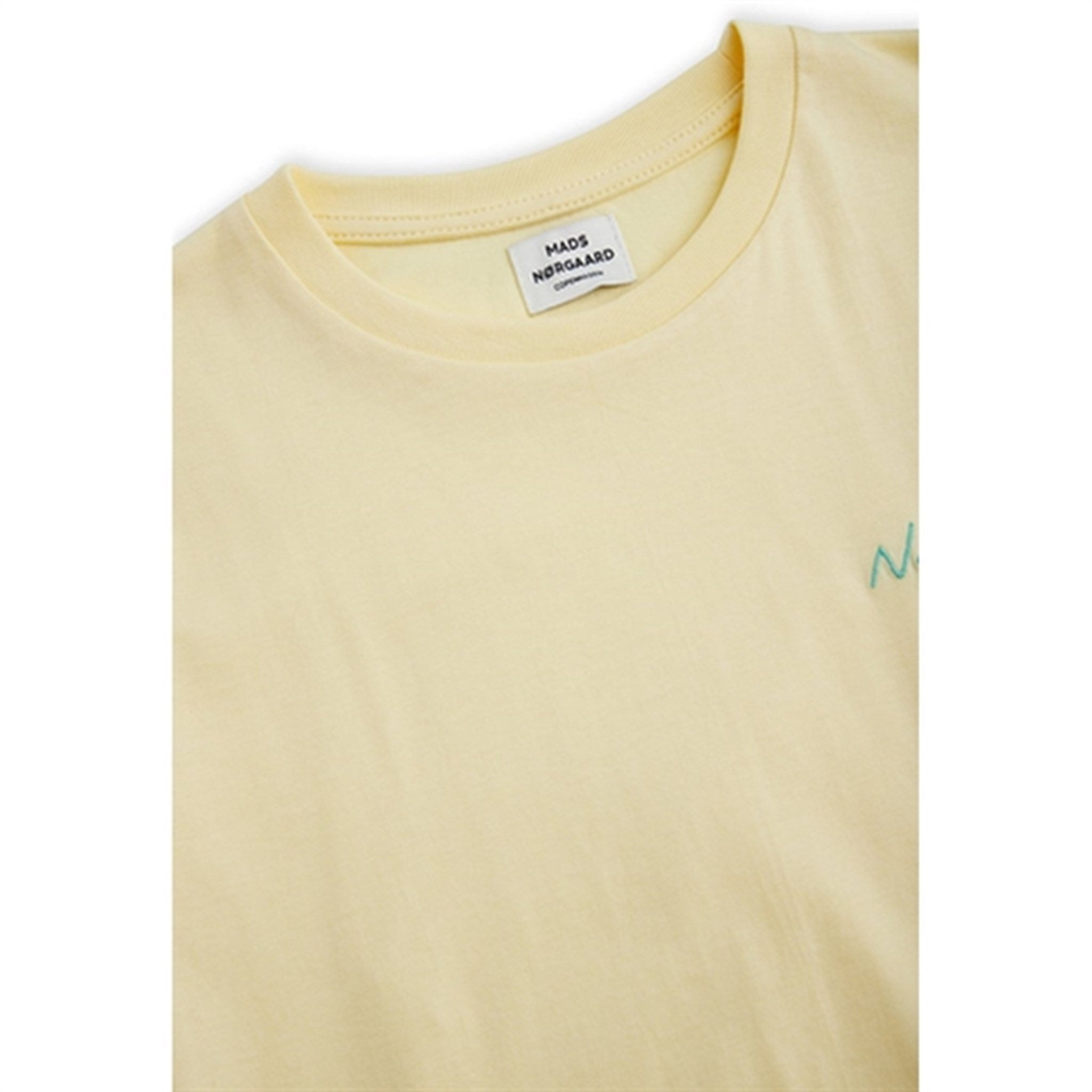 Mads Nørgaard Embroidery Jersey Thorlino T-Shirt Double Cream 2