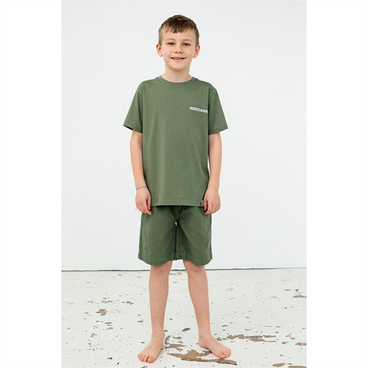 Mads Nørgaard Dyed Canvas Seano Shorts Olivine 5