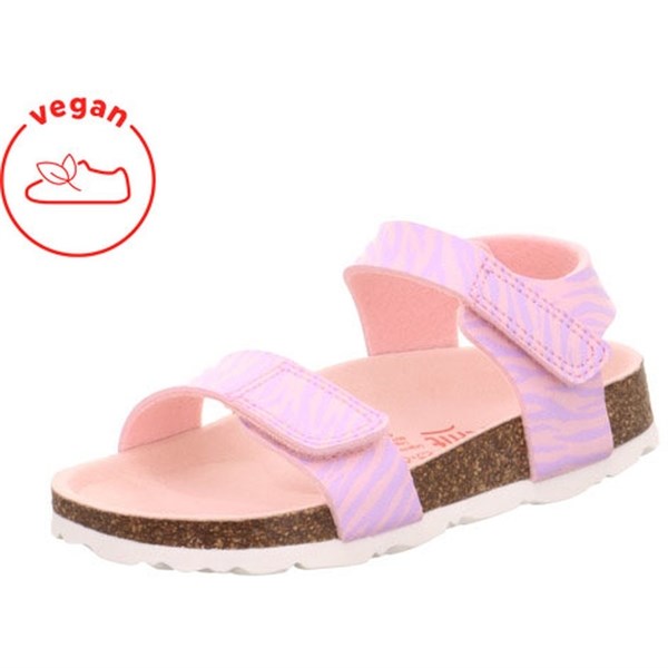 Superfit Fussbettpantoffel Sandaler Pink/Lila