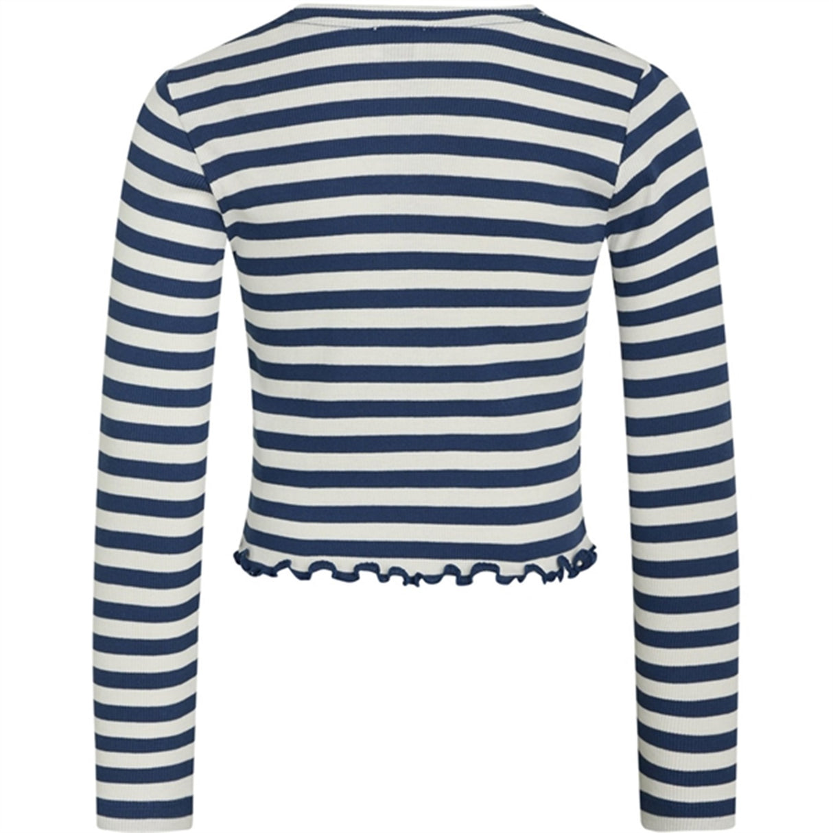 Mads Nørgaard 2x2 Cotton Stripe Tirina Bluse Estate Blue/Cloud Dancer 2