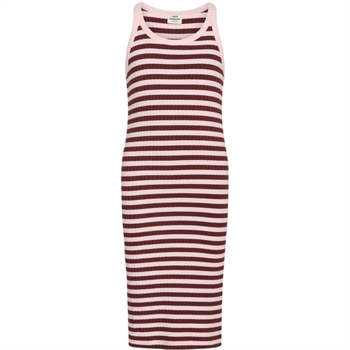 Mads Nørgaard 5x5 Classic Stripe Carnile Kjole Blushing Bride/Hot Chocolate