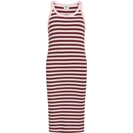 Mads Nørgaard 5x5 Classic Stripe Carnile Kjole Blushing Bride/Hot Chocolate