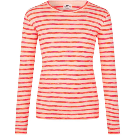 Mads Nørgaard 2x2 Cotton Stripe Talino Bluse Stripe/Diva Pink