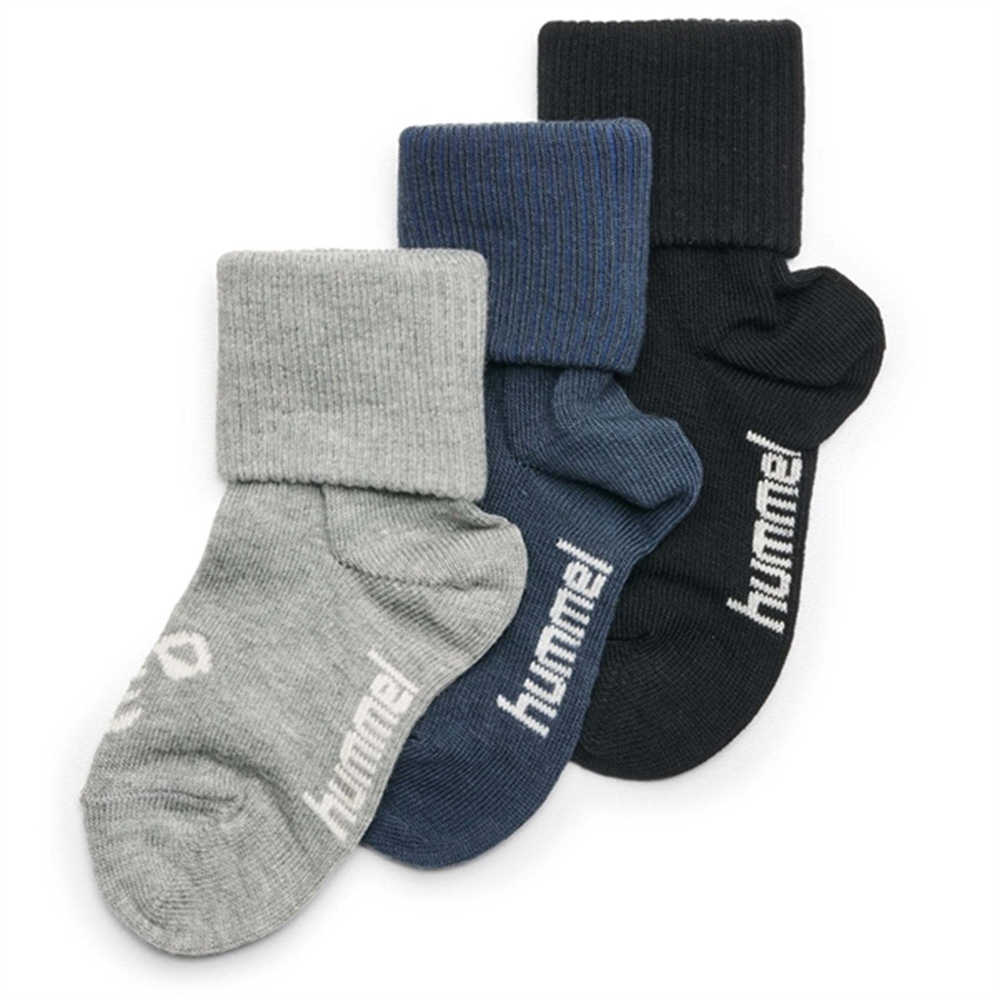 Hummel Black/Grey Melange/Blue Nights Sora Socks 3-Pak