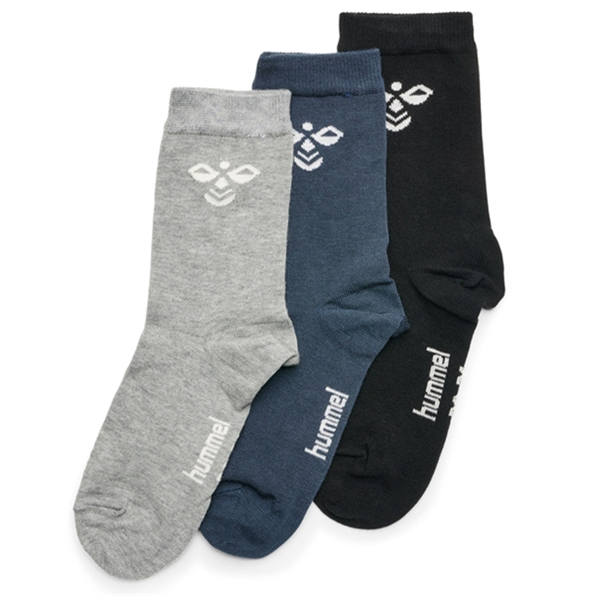 Hummel Black/Grey Melange/Blue Nights Sutton Socks 3-Pak
