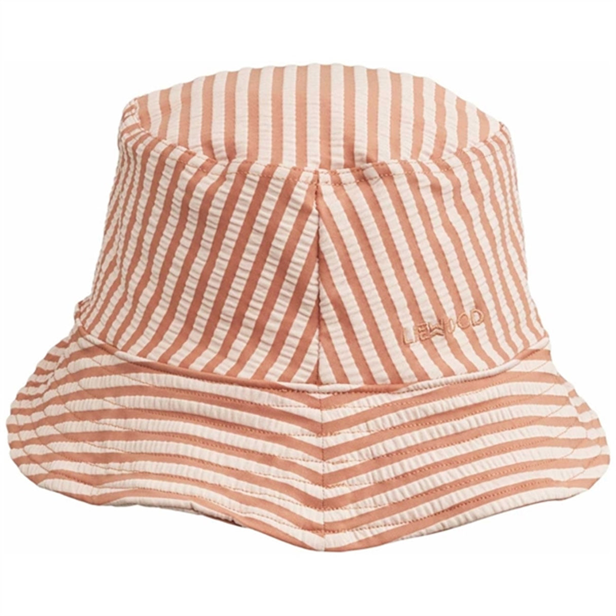 Liewood Matty Stripe Solhat Seersucker Tuscany Rose/Sandy 2