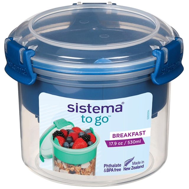 Sistema To Go Morgenmadsbøtte 530 ml Ocean Blue