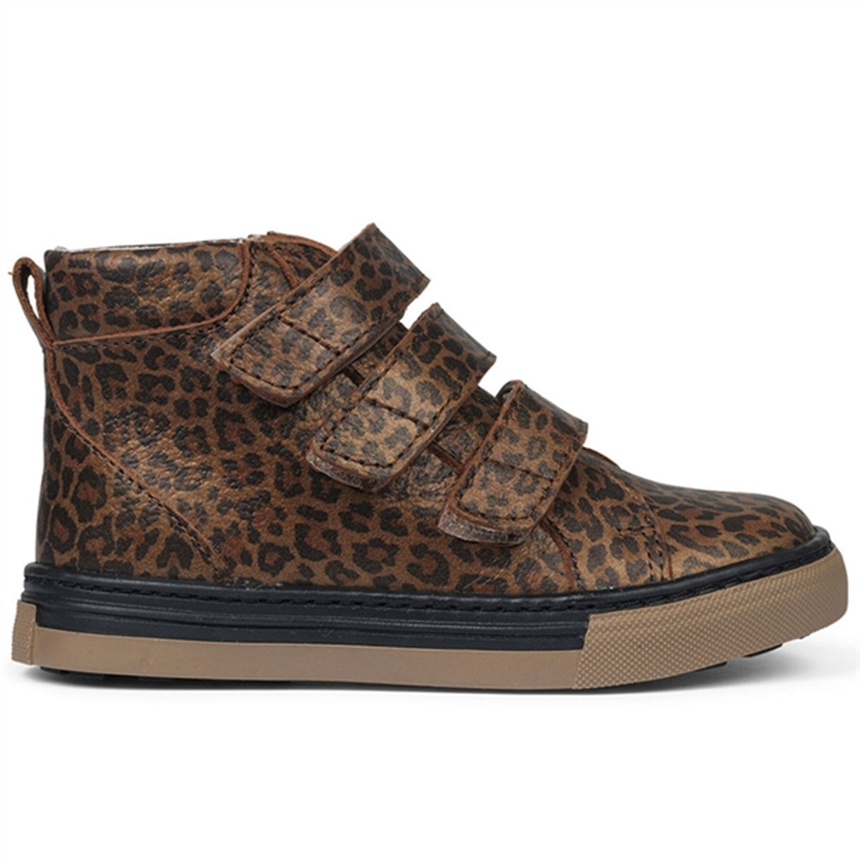 Angulus Tex Sneaker Med Velcro Brown Leo