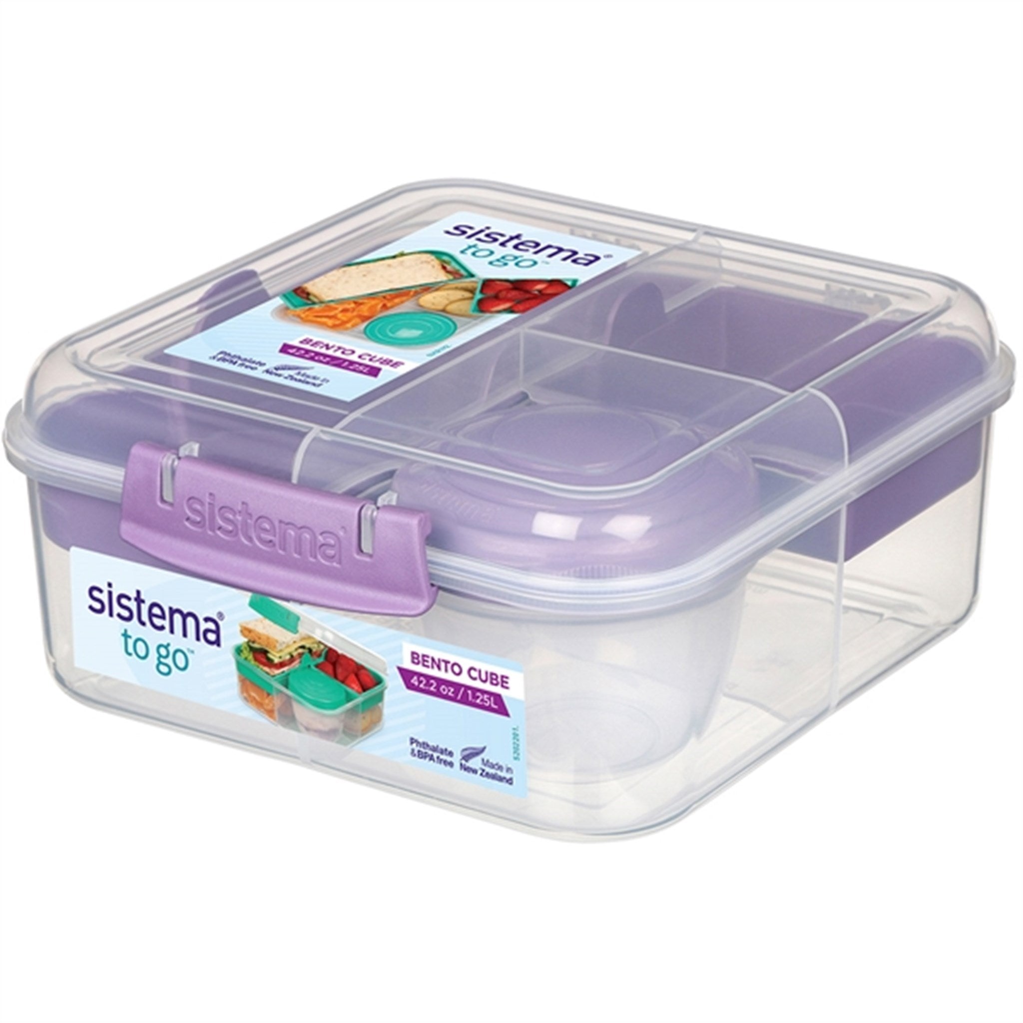 Sistema To Go Bento Cube Madkasse 1,25 L Misty Purple