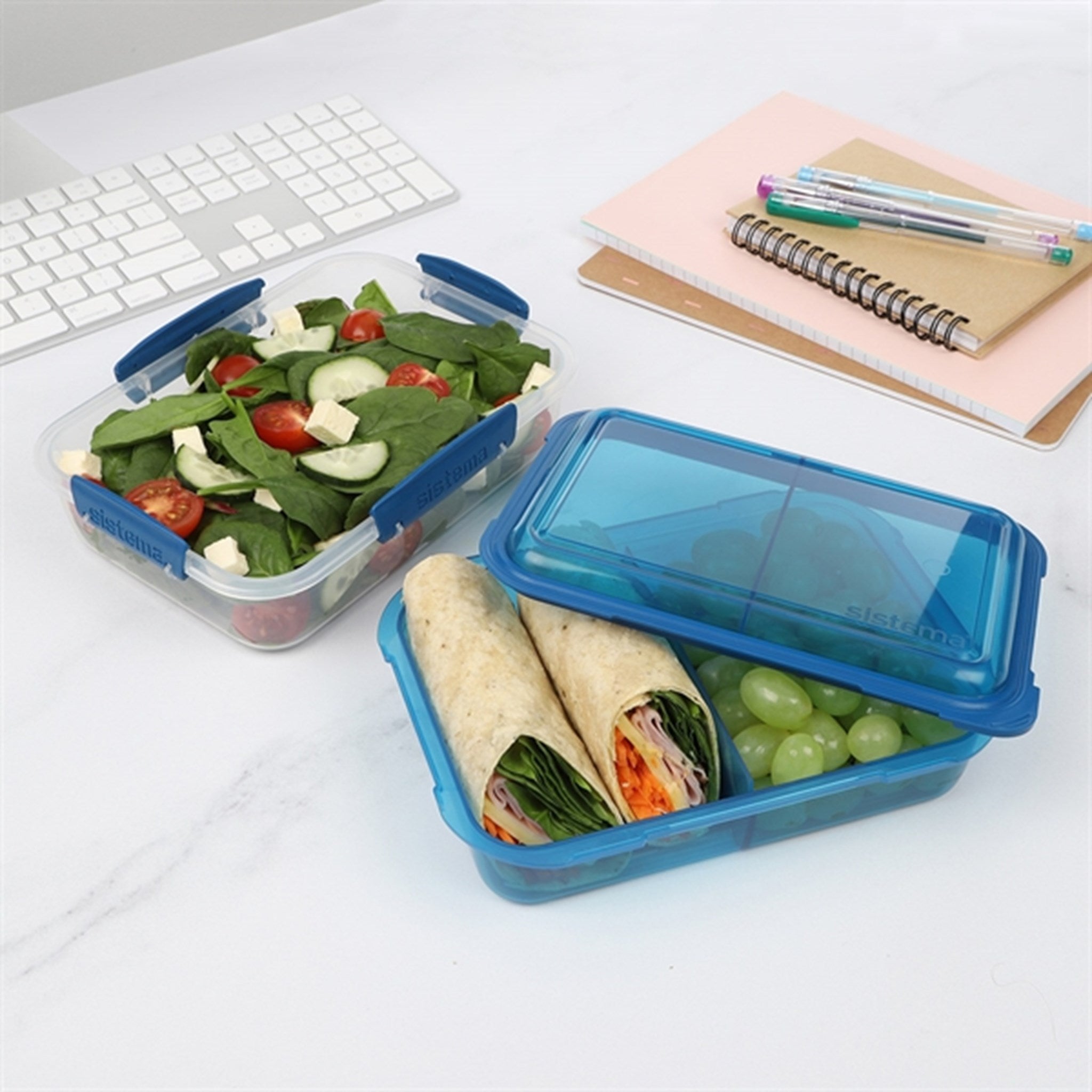 Sistema To Go Lunch Stack Rectangle Madkasse 1,8 L Ocean Blue 3