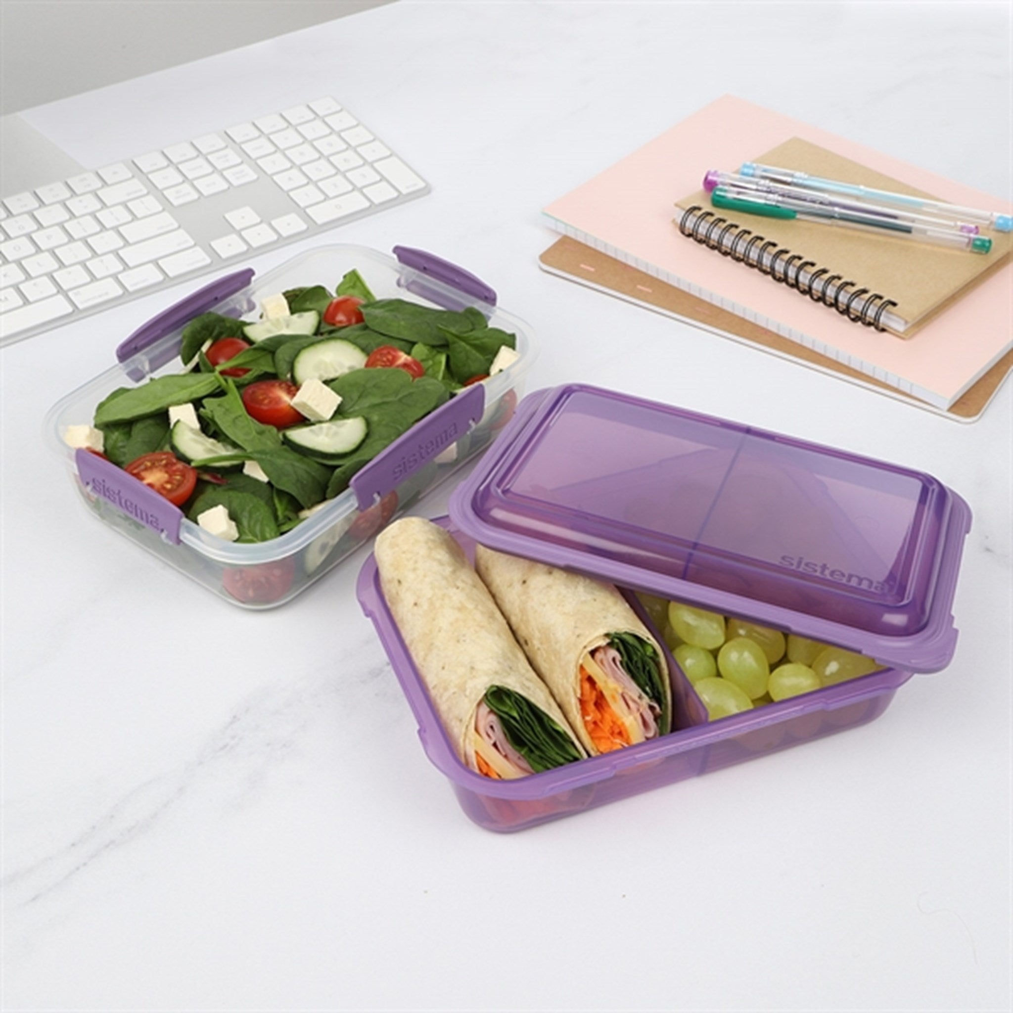 Sistema To Go Lunch Stack Rectangle Madkasse 1,8 L Misty Purple 3