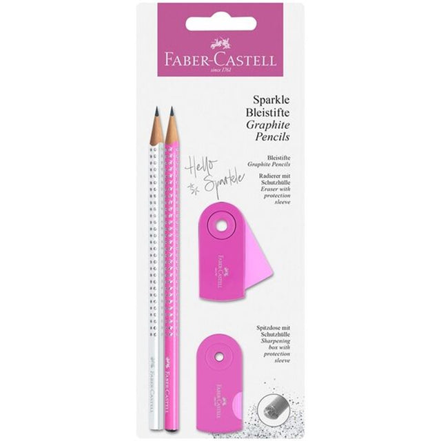 Faber Castell Sparkle Blyanter Hvid/Pink 2 stk