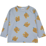 Bobo Choses Light Blue The Elephant Bluse AOP